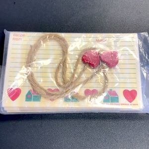 Vintage 1980s Country Christmas tie-on recipe cards